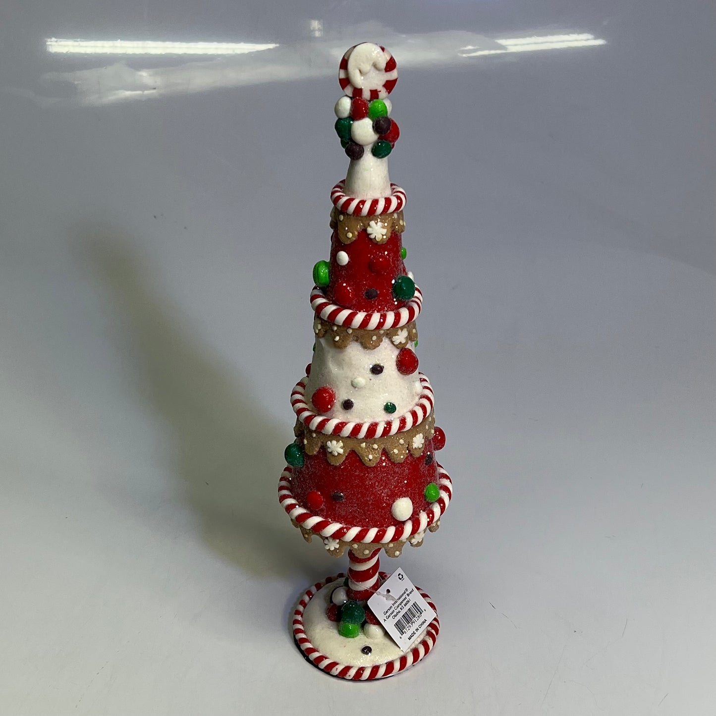 GERSON (SET OF 3) Clay Dough Holiday Candy Tree COLLECTABLES 15"x4" Multicolor