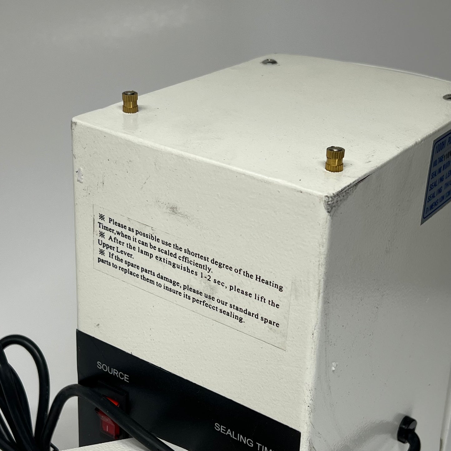 ZA@ Manual Impulse Heat Sealer Efficient Bag Sealing 40" Grey HI-1000 (As-is)