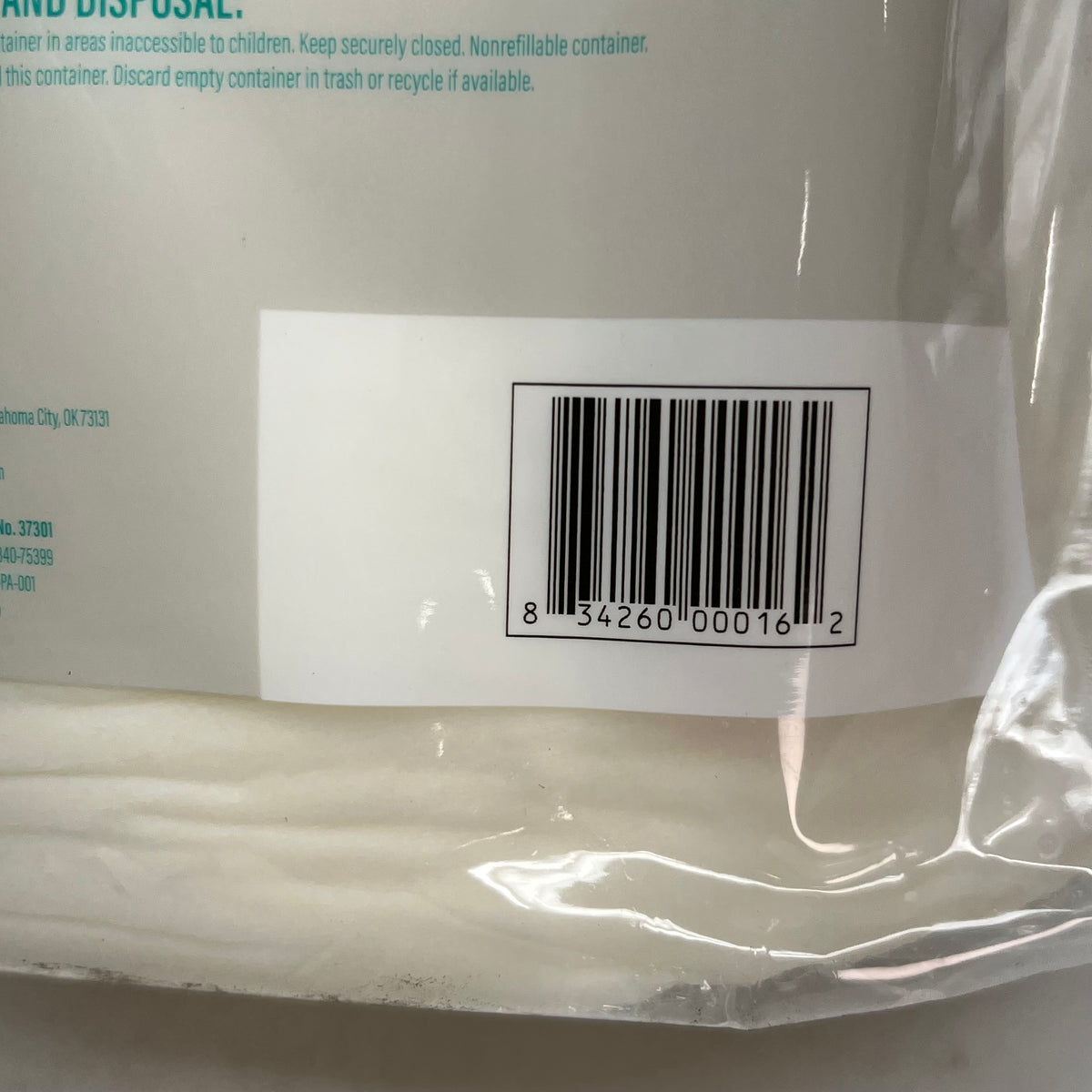 CARLISLE (4 PACK - 3200 Total) Disinfecting Surface Wipes Refill Bag Sz 8" x 6" White 37301