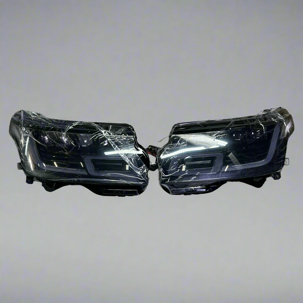 REEPU (2 Pcs) Car Headlights Sz 17" L x 10" H Black