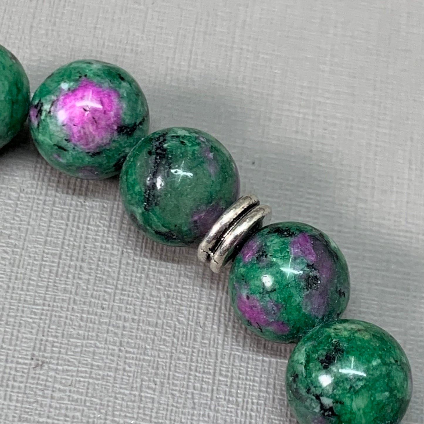 BEST WHOLESALE (12 PACK) Beaded Crystal Bracelets 3" Green-Purple/Rainbow New