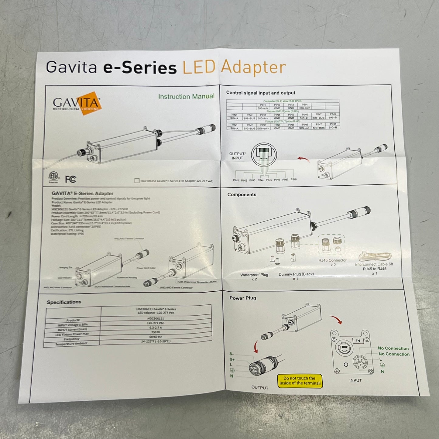 GAVITA E-Series LED Adapter 120-277V HGC906151