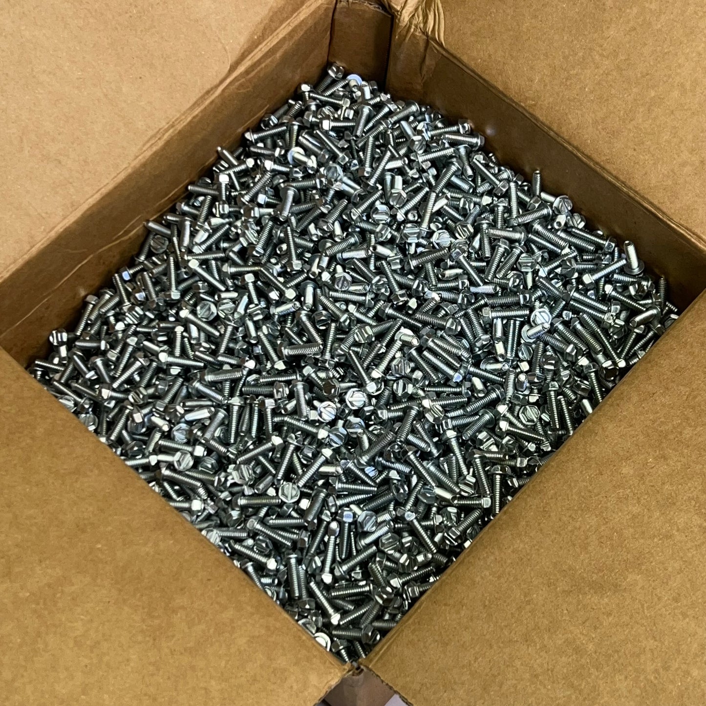 (5000 Screws) Slot Hex Wash Taptite Al Zinc Bake & Wax Sz 12-24X3/4, 1212RSW