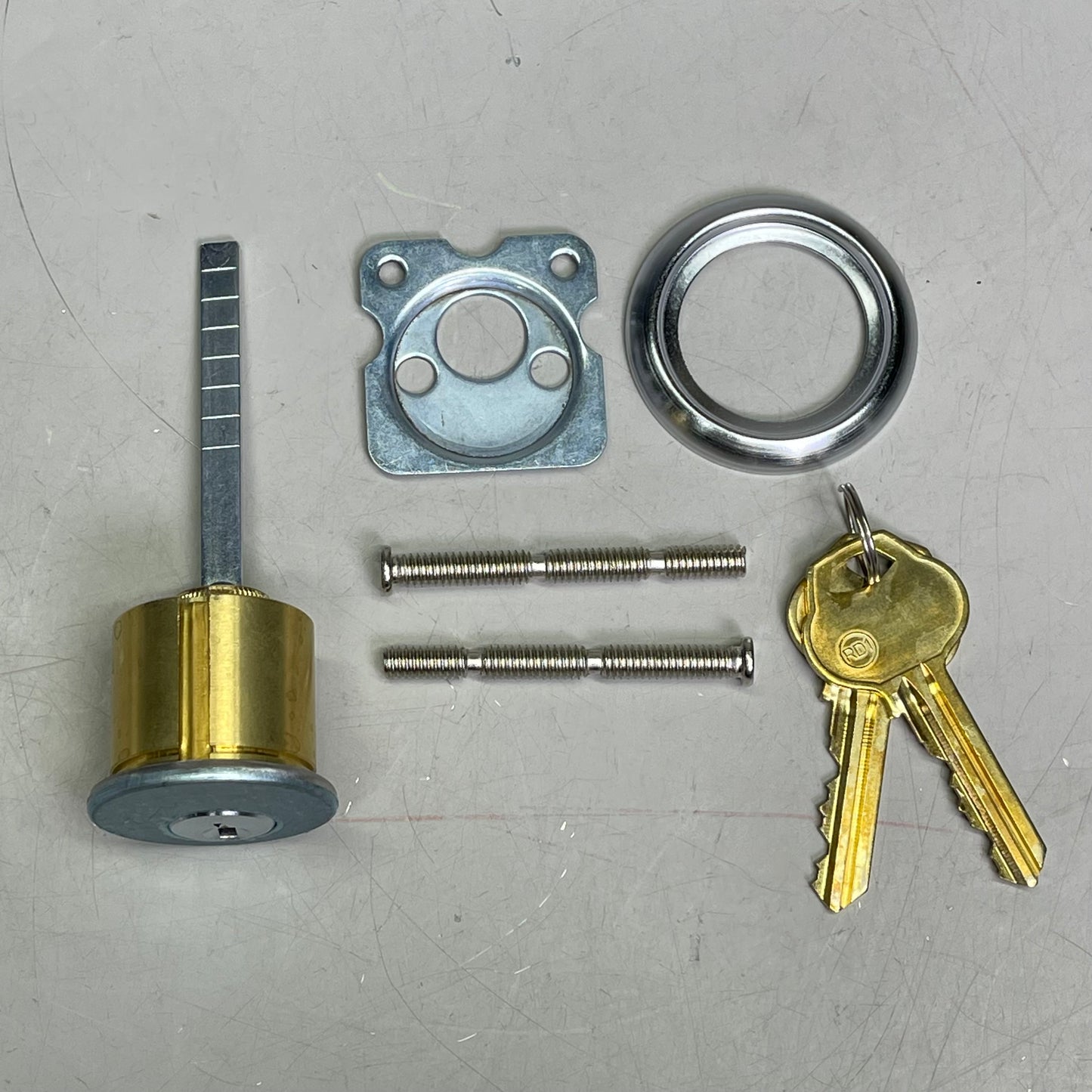 GMS (2-PACK) Russwin Lock Cylinders 1-1/8" Satin Chrome 6 Pin R118-RD1-26D-A2-6