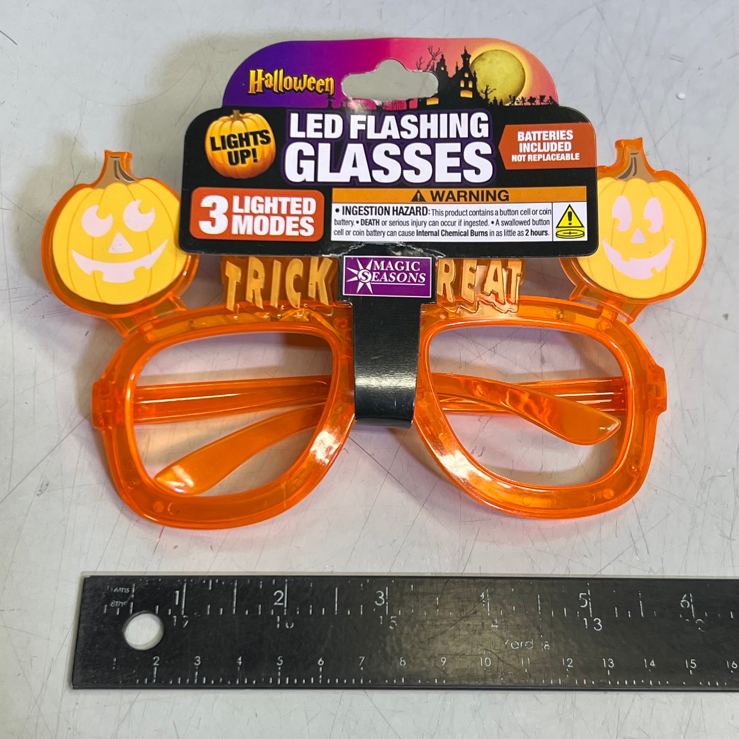 MAGIC SEASON'S (2 PACK) Halloween LED Flashing Glasses 768451