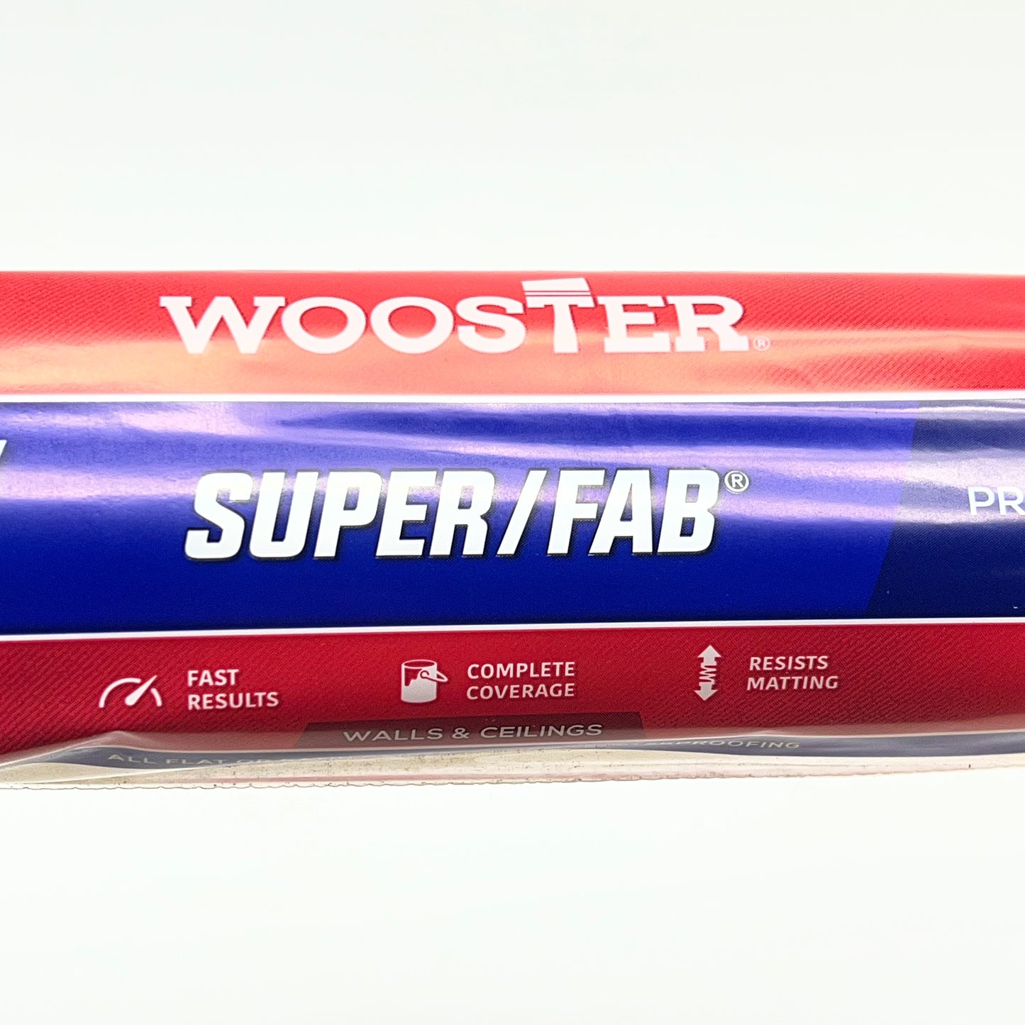WOOSTER (12 PACK) Super/Fab Knit Roller For Semi Smooth 9"x 3/8" White R239-9
