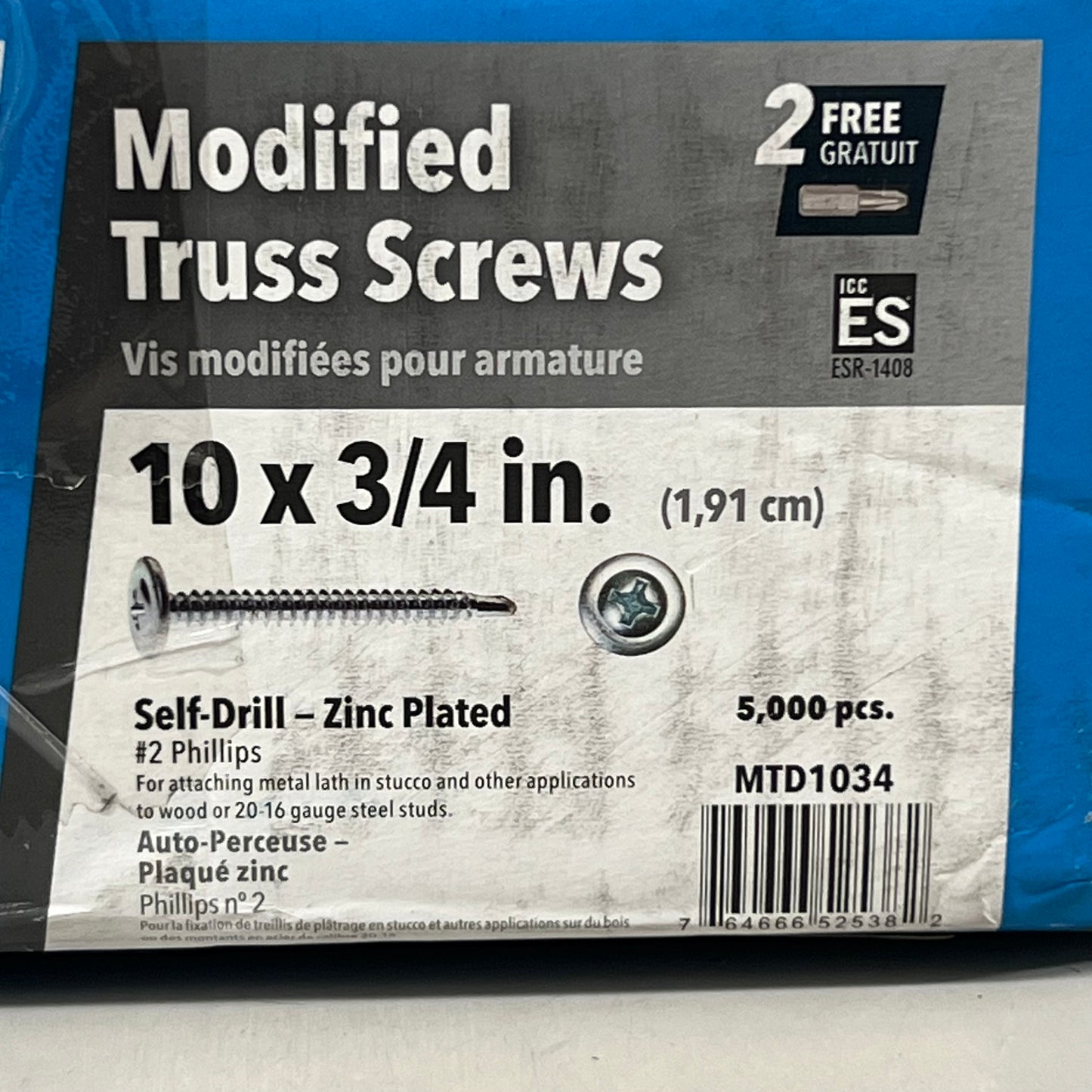 PRO-TWIST (5000 Pack) Modified Truss Screws 10 X 3/4" Silver 764666525382