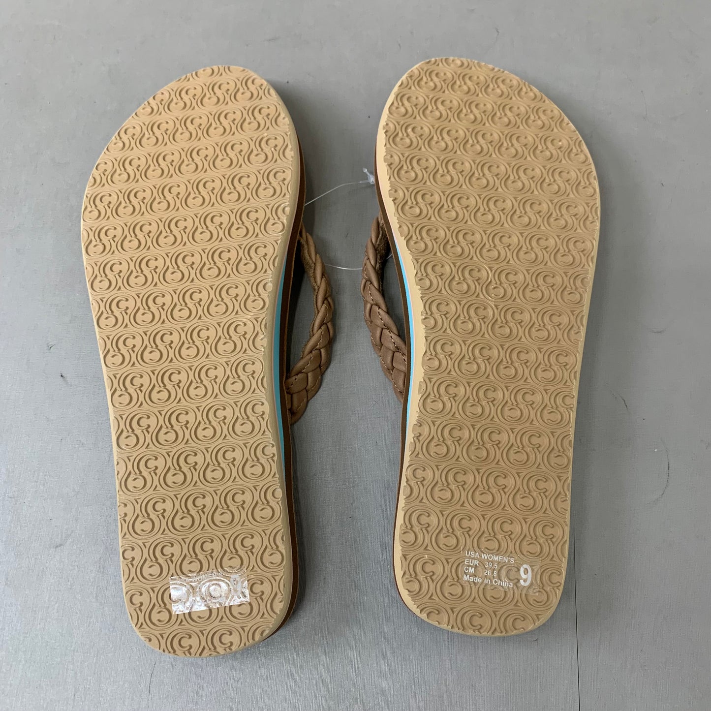 COBIAN Braided Pacifica Sandals Women's SZ 9, EU 41 TAN BBP23-230-9