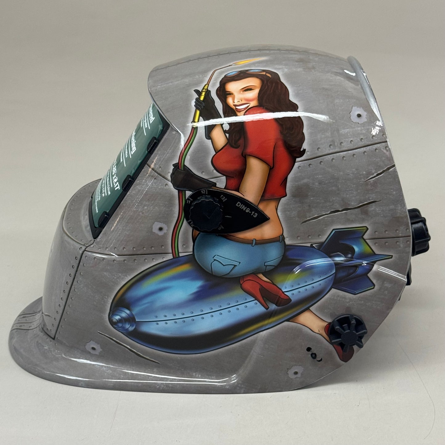 TITAN ShopIron Auto Darkening Welding Helmet 3.85x2.17" View Pin Up Girls 41288 (New Other)