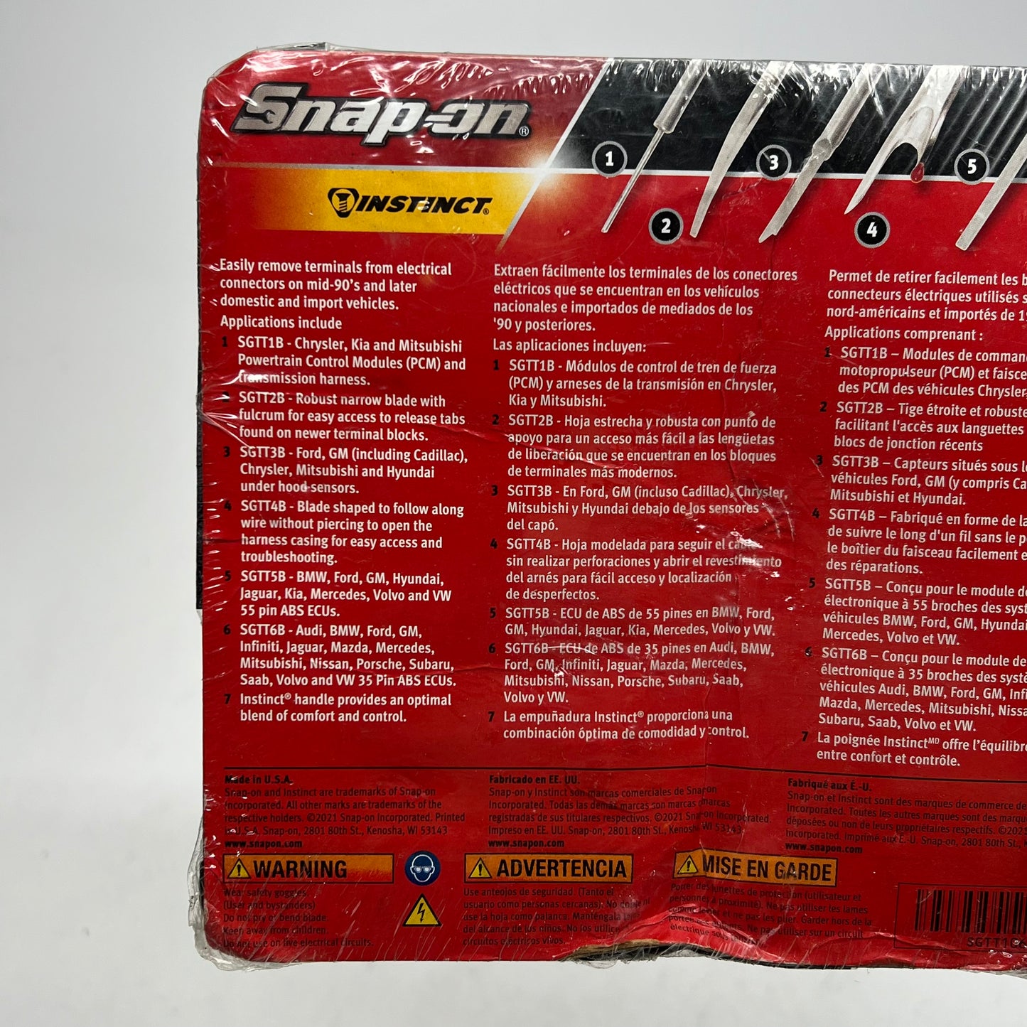 SNAP ON Soft Grip & Steel Terminal Tool Set 6 Piece Black/Red SGTT106B