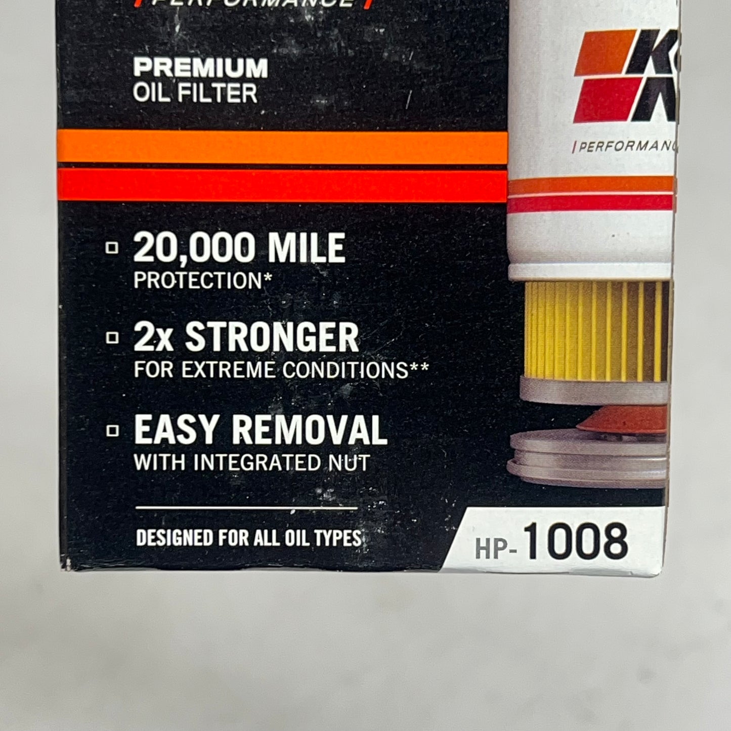 K&N (2 PACK) Heavy Duty Canister Oil Filters Engine Protection White HP-1008