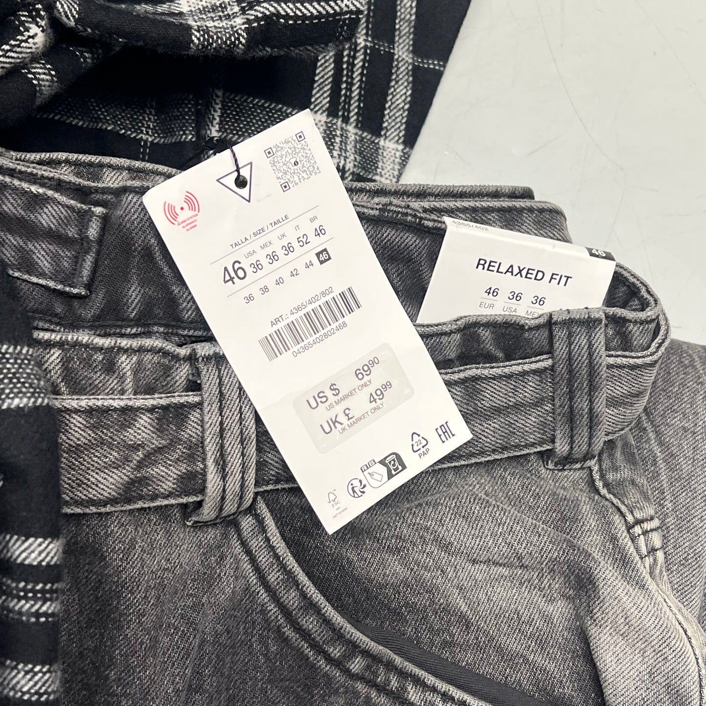 ZA@ ZARA Lot Of Assorted Clothing Thick Flannel Men's Sz XL/L Black/White/Blue