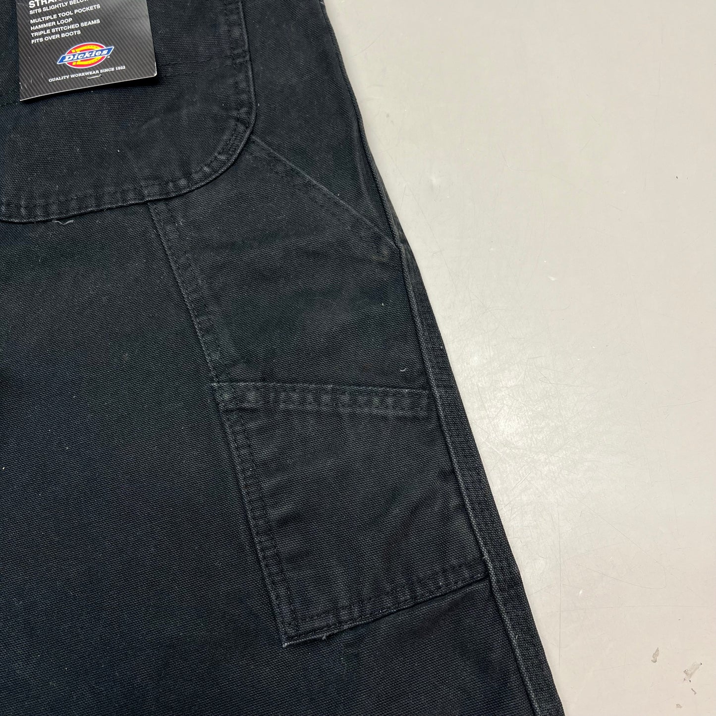 DICKIES Relaxed Fit Heavyweight Carpenter Jeans Men's Sz 38X32 Black DU336RBK
