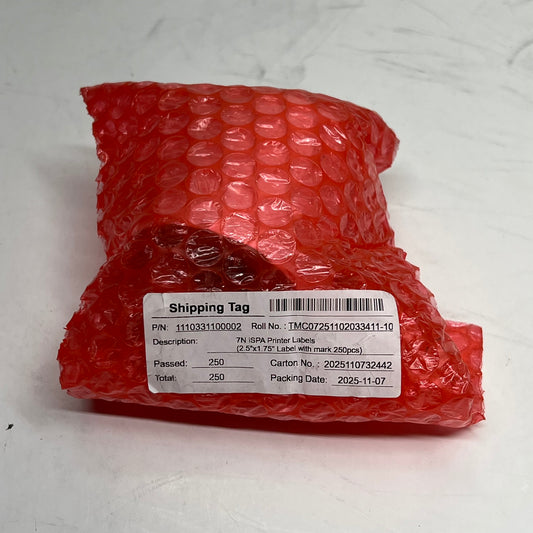 ZA@ (LOT OF 4) Shipping Tag Stickers Ispa Printer Labels 2.5" X 1.75" 250 Each White 110331100002
