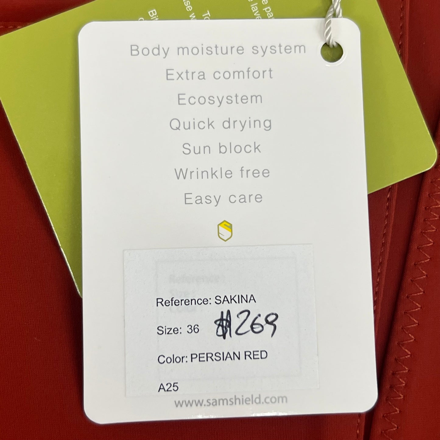 SAMSHIELD Sakina Equestrian Pants Women's Sz US 26, UK 8, FR 36 Persian Red