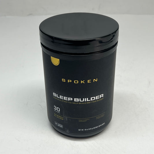 SPOKEN Sleep Builder Calming Supplement Cherry Flavor 30 Servings 18oz BB 02/27