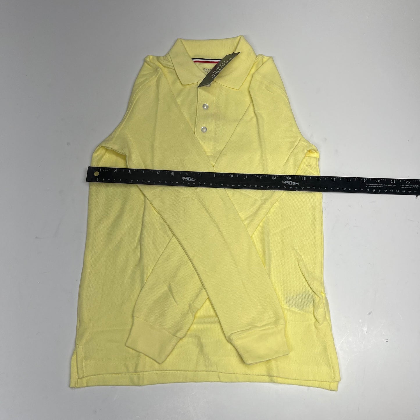 FRENCH TOAST Schoolwear Made for Kids Long Sleeve Polo Boy's Sz L Yellow 1009