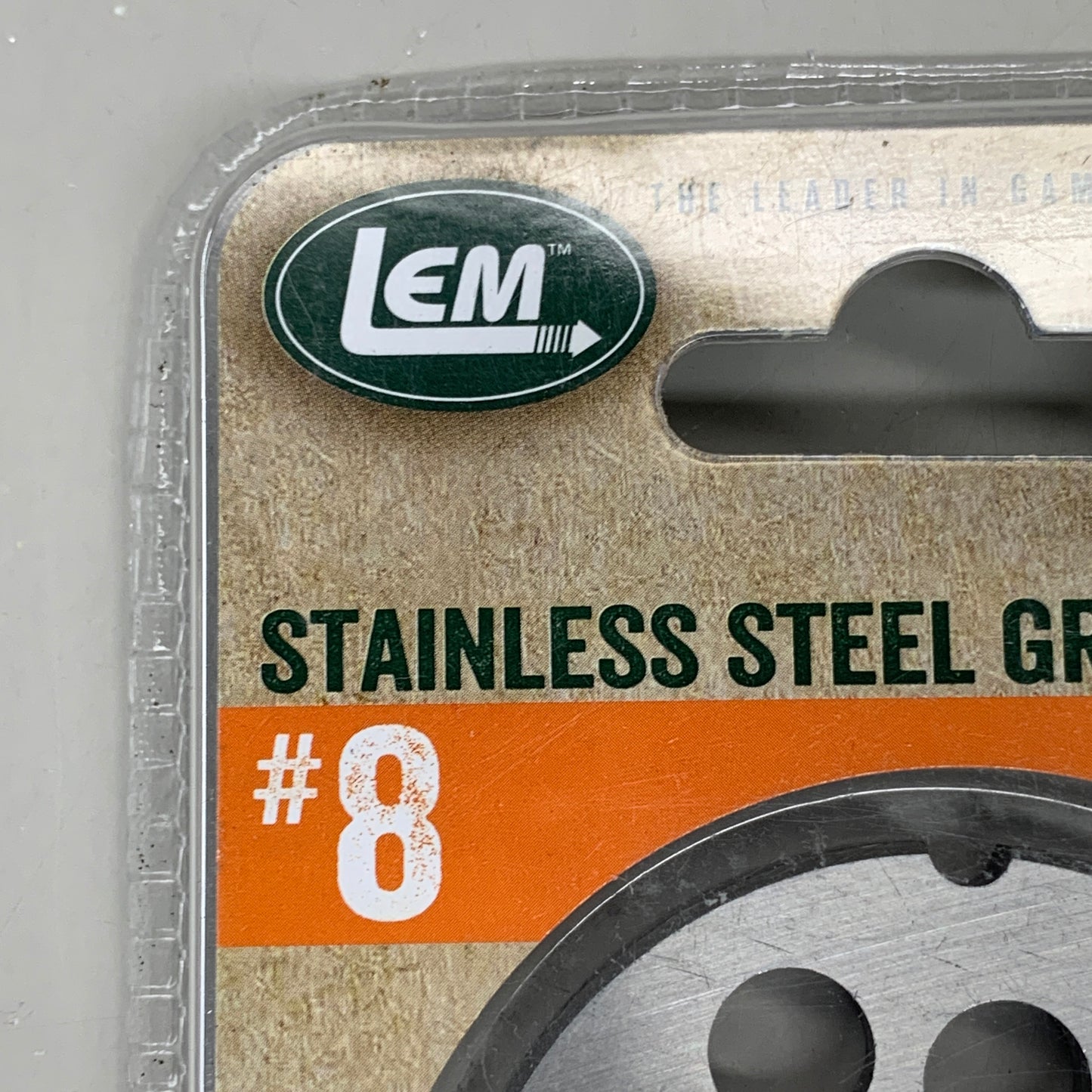 LEM Grinder Stuffing Plate 10mm #8 3/8" Stainless Steel 2-3/8" Diameter