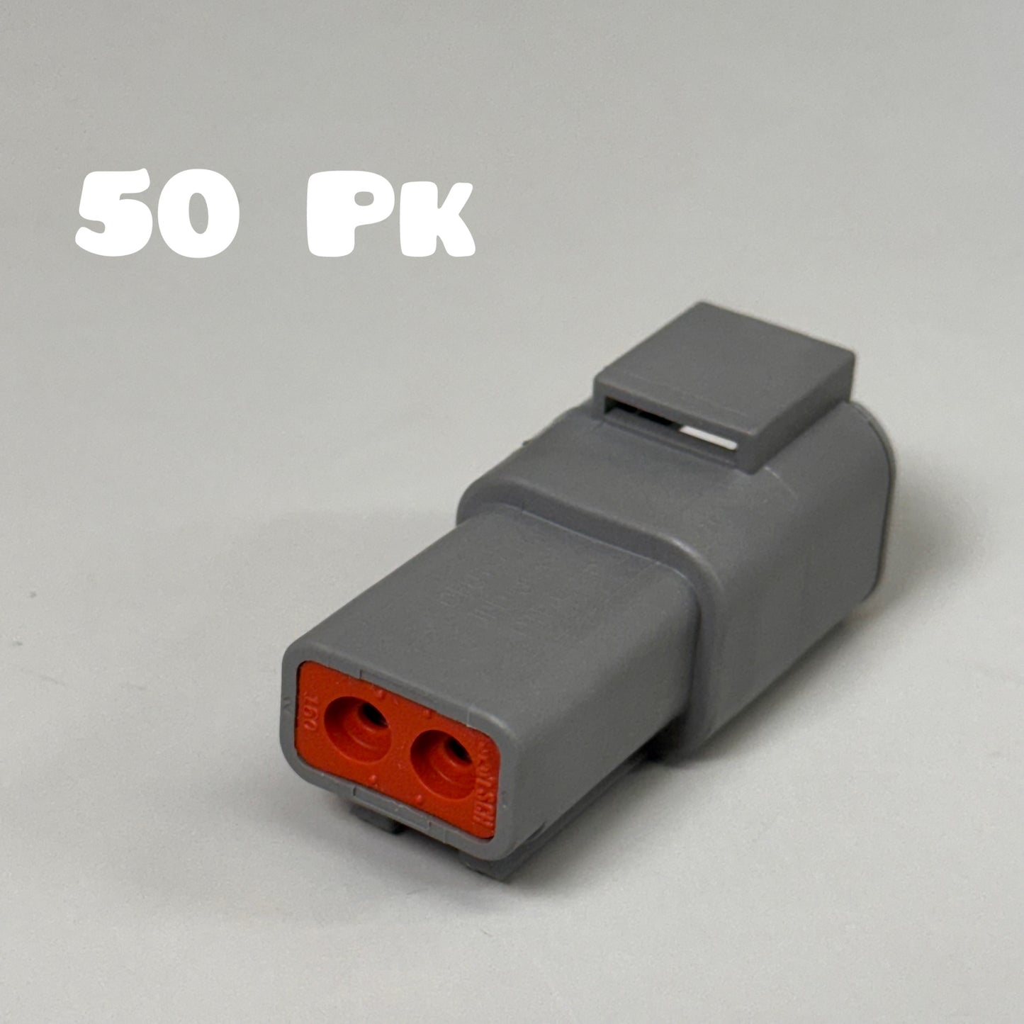 TE CONNECTIVITY (50 PACK) Deutsch 2-Way Plug Connector Male DTP04-2P