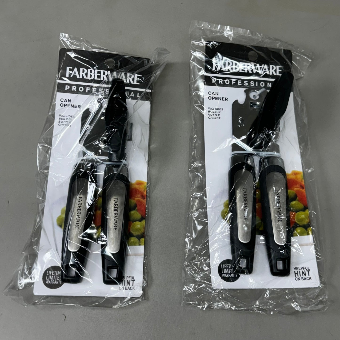 FARBERWARE (2 PACK!) Professional Can Opener w/Built in Bottle Opener 83036-93