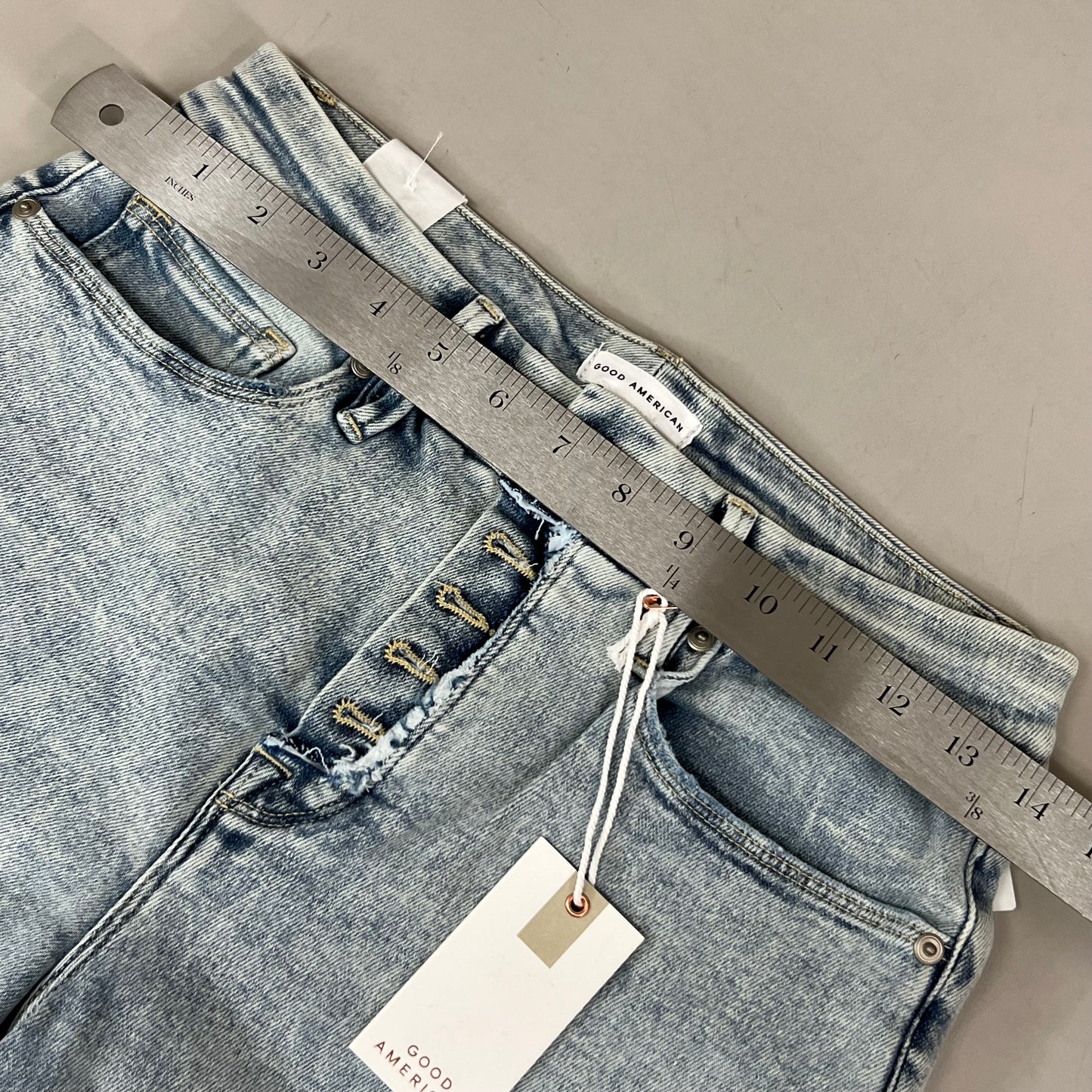 GOOD AMERICAN Good Petite Skinny Mid-Rise Jeans Women's Sz 8 Indigo649 GPSKC014T