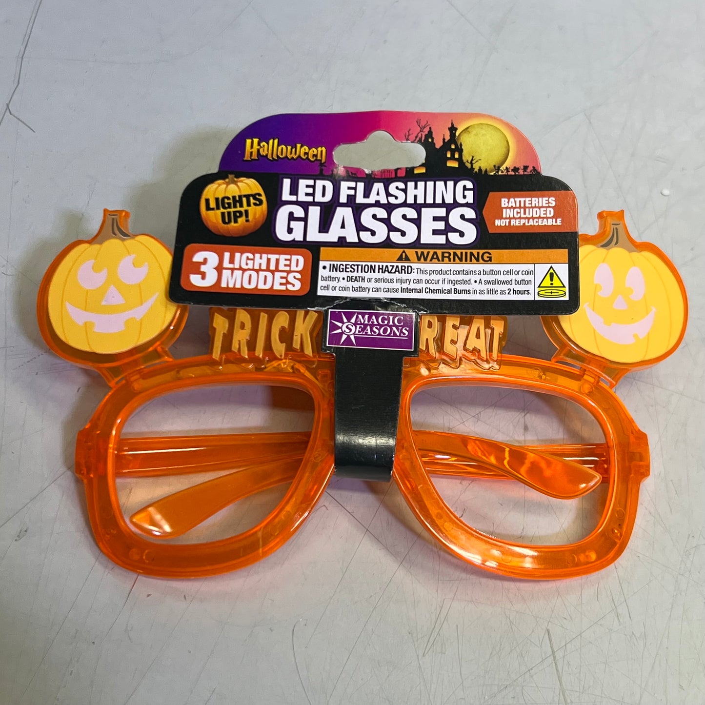 MAGIC SEASON'S (2 PACK) Halloween LED Flashing Glasses 768451