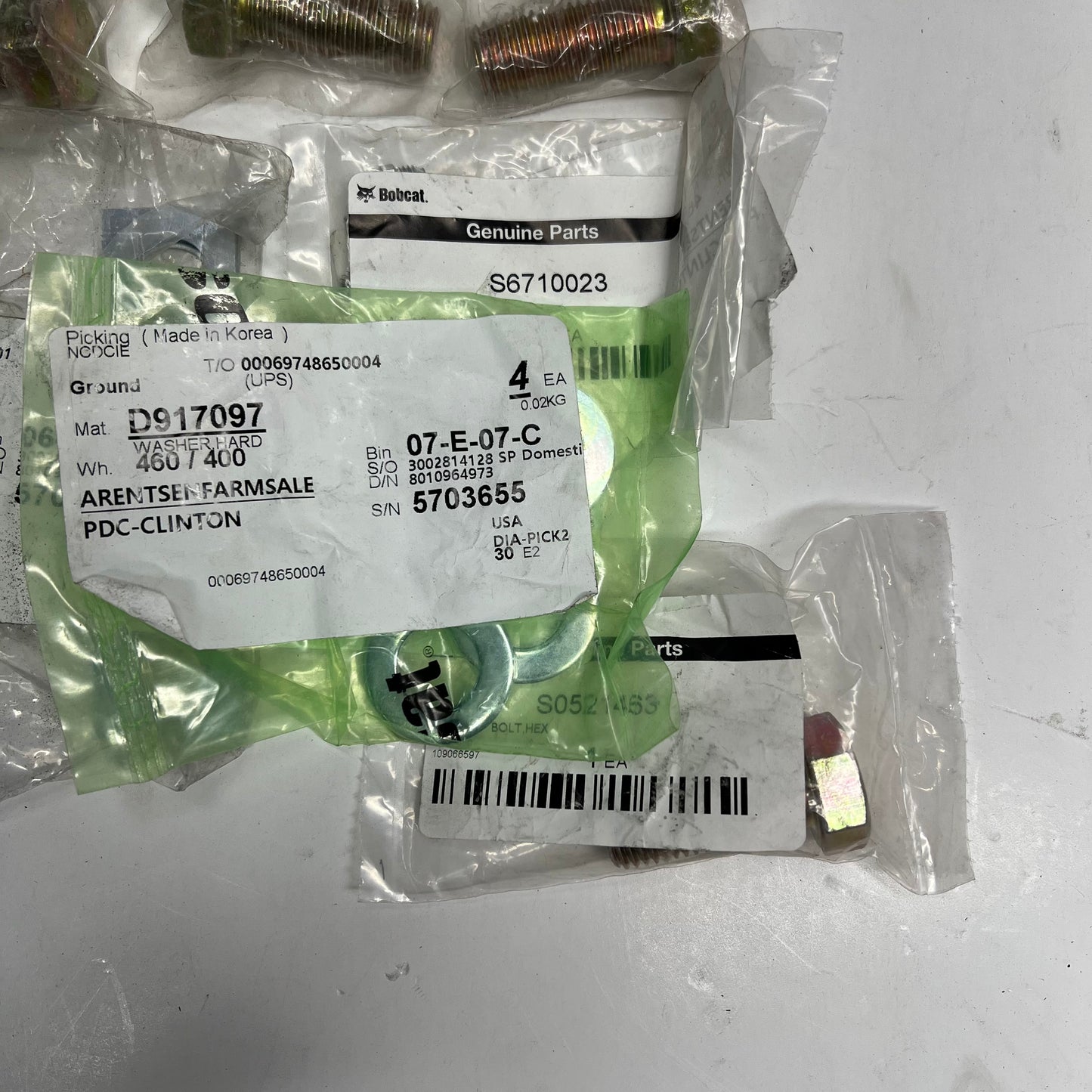 ZA@ BOBCAT (LOT OF 7) Assorted Genuine Oem Parts for Doosan