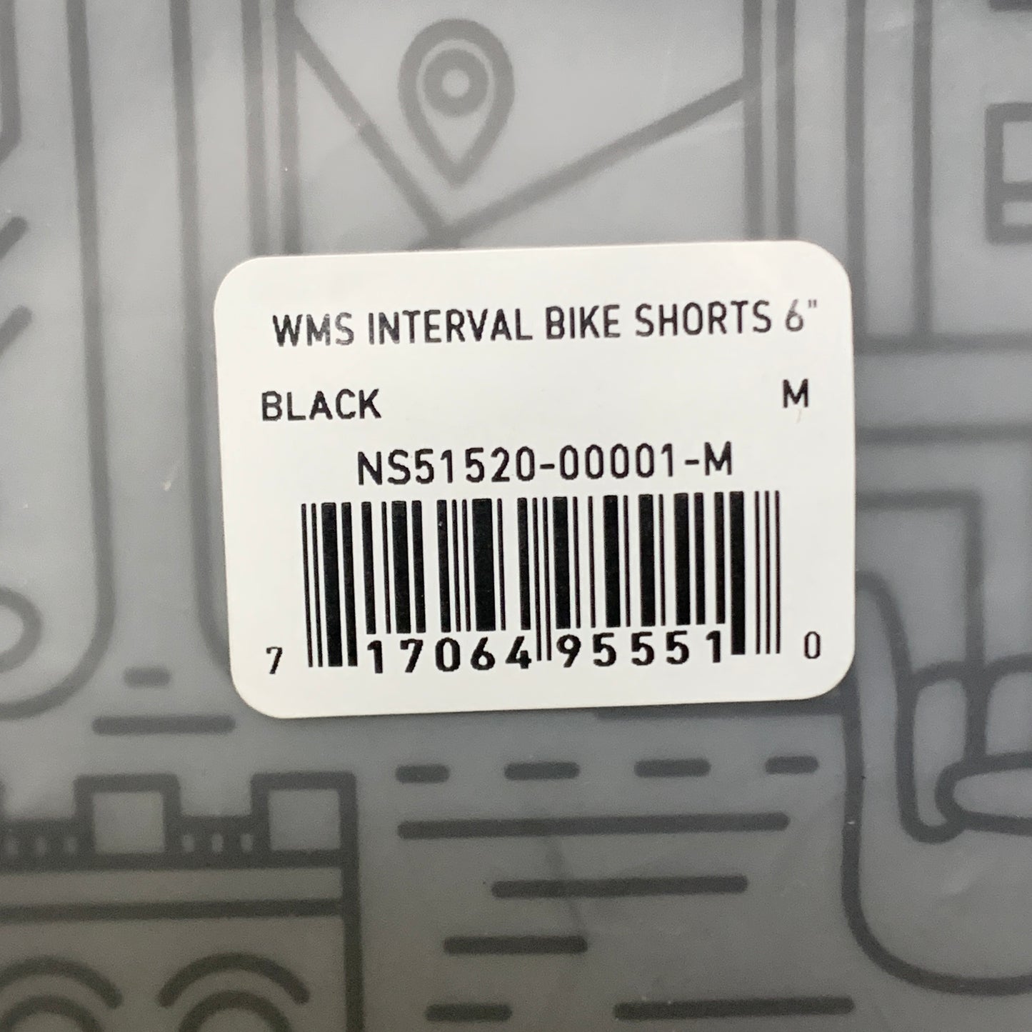 NATHAN Interval 6" Inseam Bike Short Women's Black Size M NS51520-00001-M