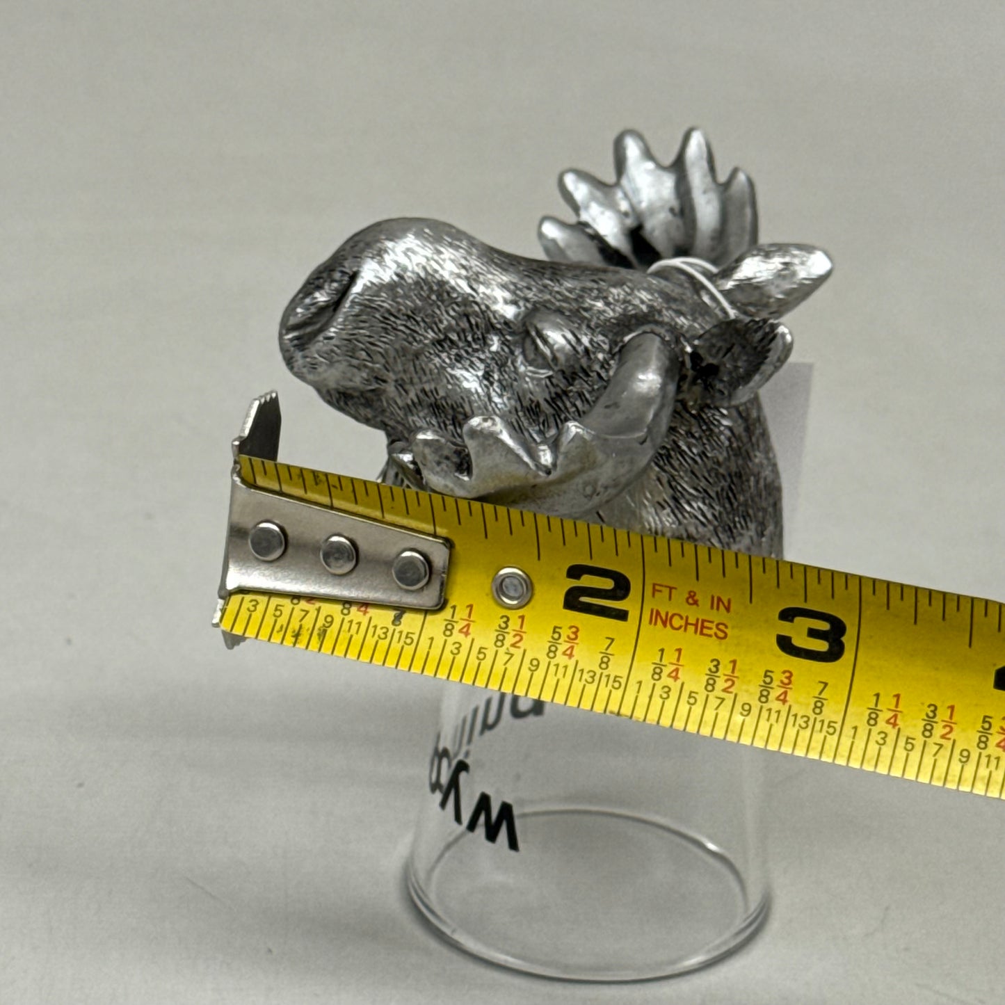 SHOSHONE (6 Pack) Moose Shot Glasses Wyoming Inscription Grey WK-SHT001