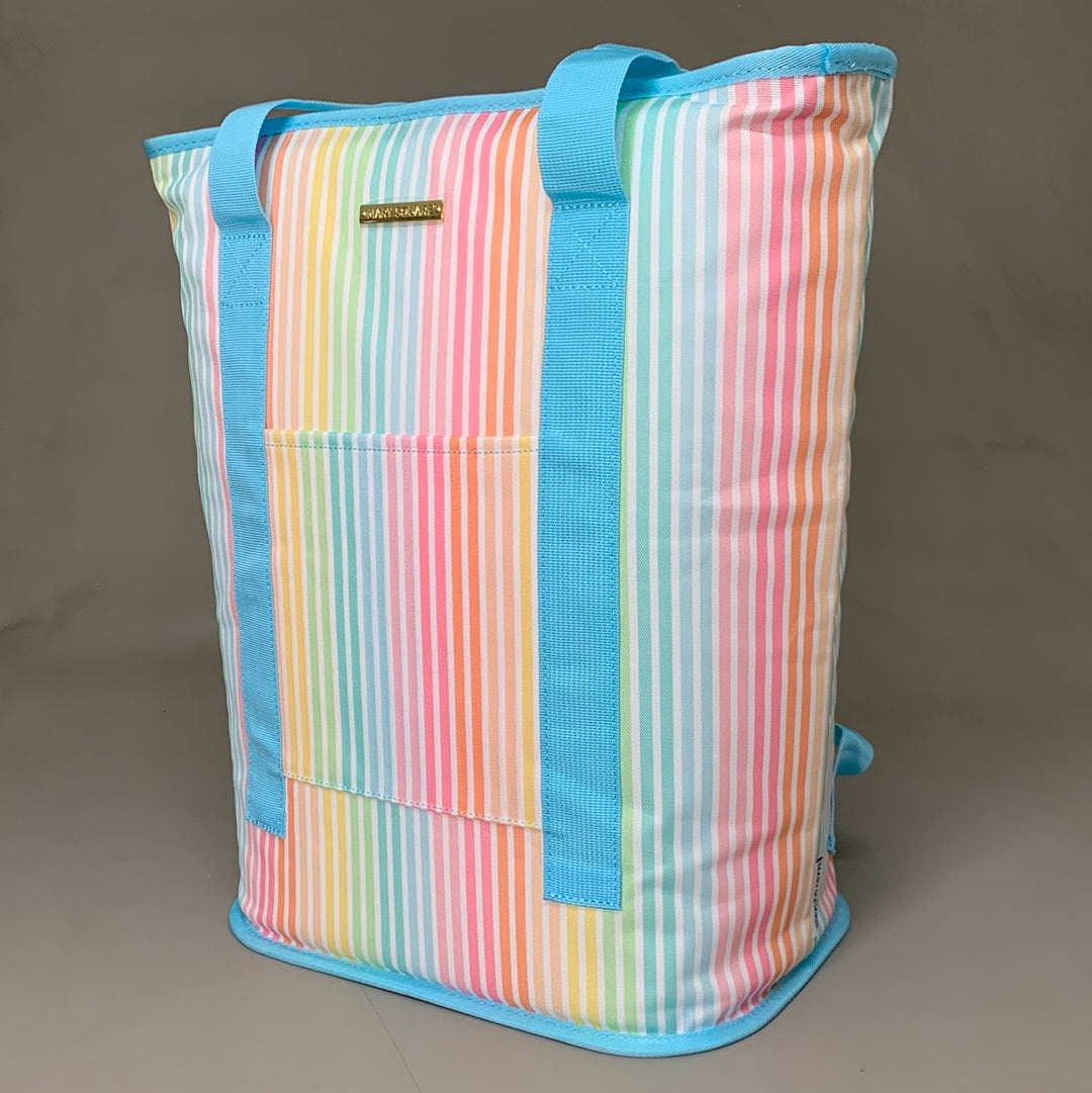 MARY SQUARE Cooler Backpack Leak Resistant Sunset Stripe 45001