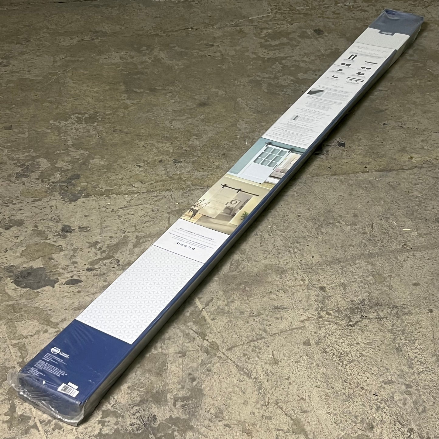 NATIONAL HARDWARE Interior Sliding Door Hardware Kit Sz 72” Matte Black 24116