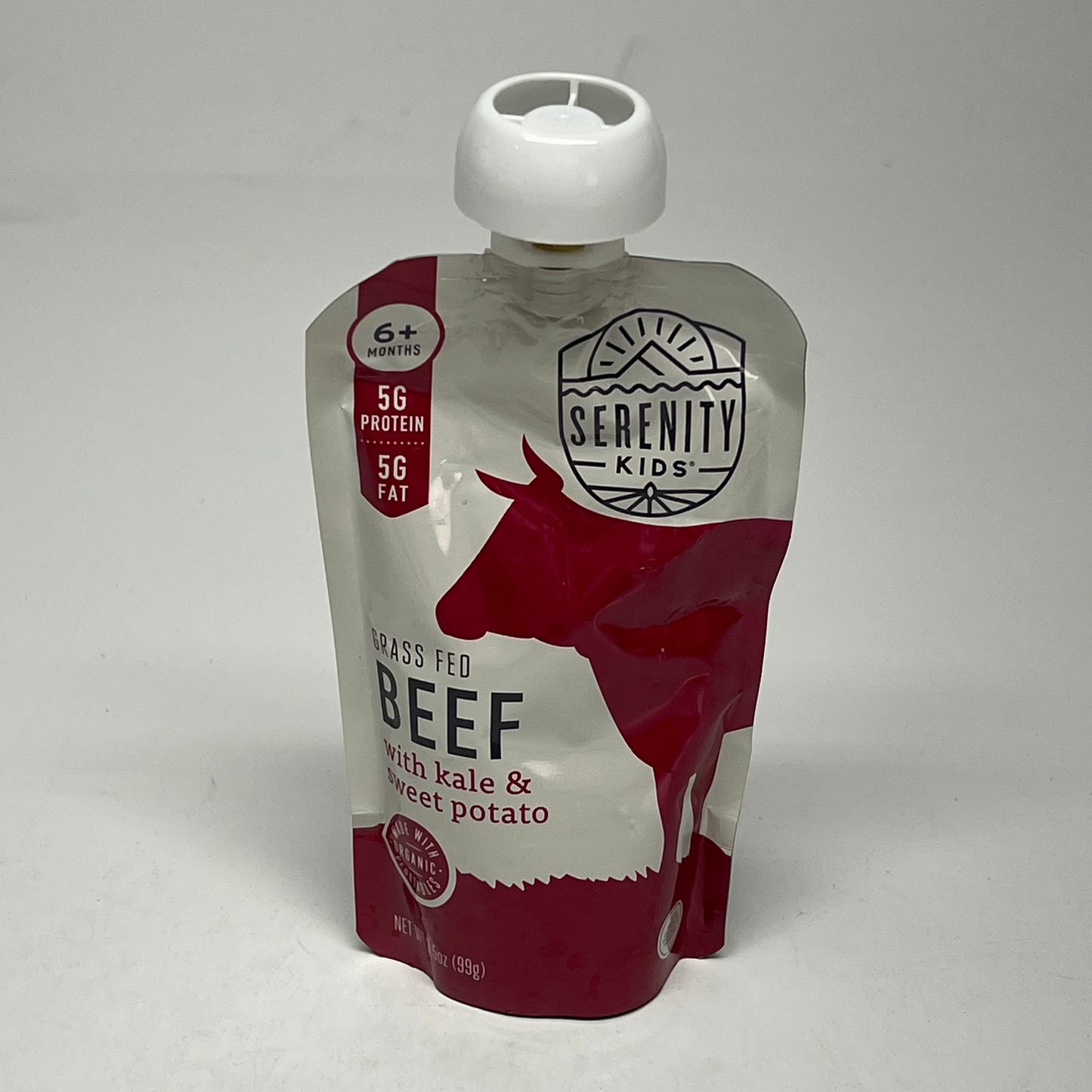 SERENITY (6 PACK) Grass Fed Beef W/ Kale & Sweet Potato Baby Food 3.5oz BB 09/27