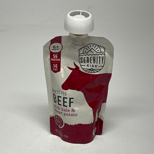 SERENITY (6 PACK) Grass Fed Beef W/ Kale & Sweet Potato Baby Food 3.5oz BB 09/27