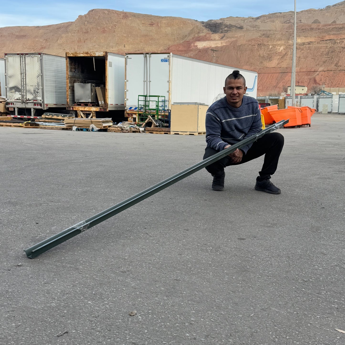 ZA@ 8ft Green Sign Post, Heavy Gauge 6T437 (Minor Scuffs)