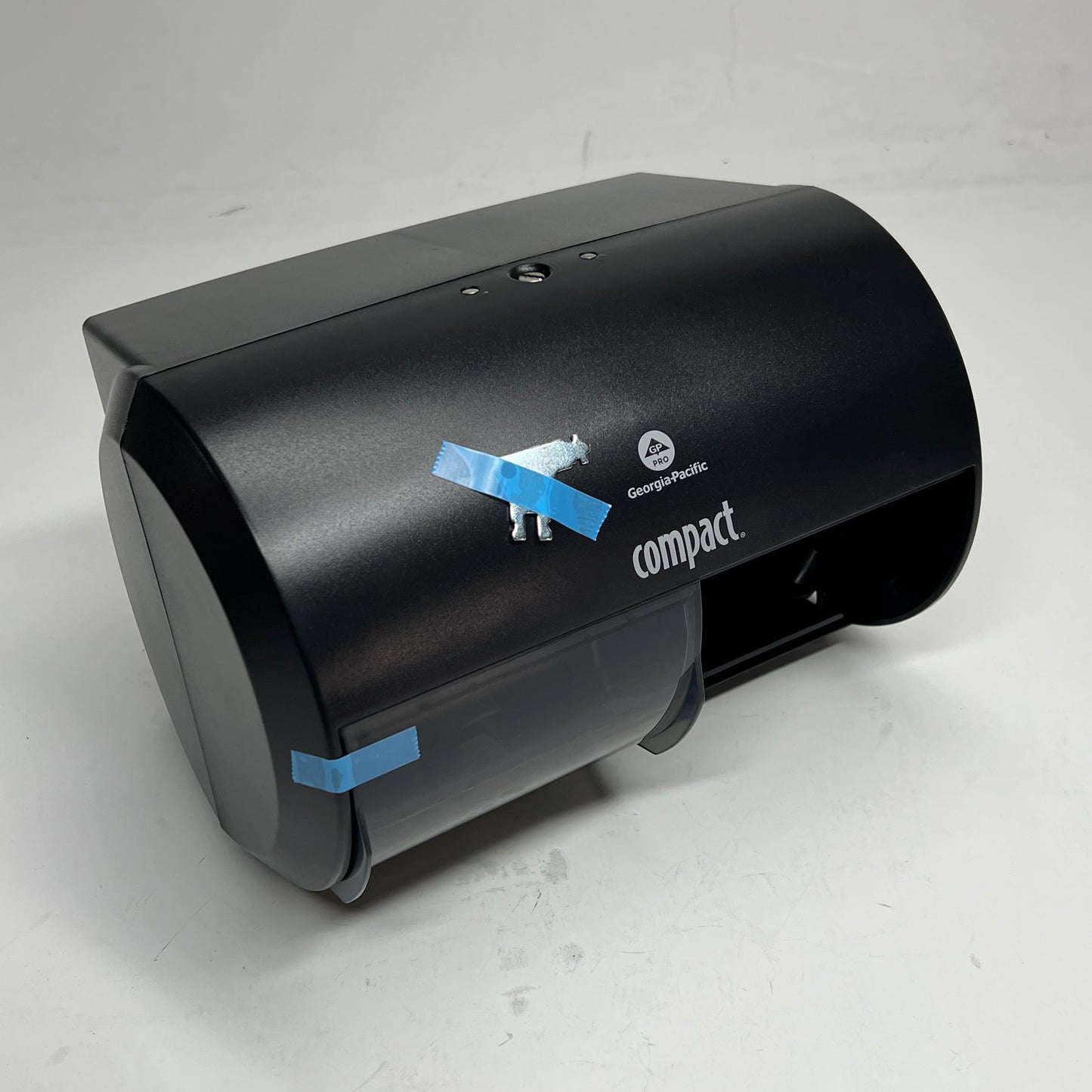 ZA@ COMPACT 2 Roll Coreless High Capacity Toilet Paper Dispenser Black 56784A (As-Is)