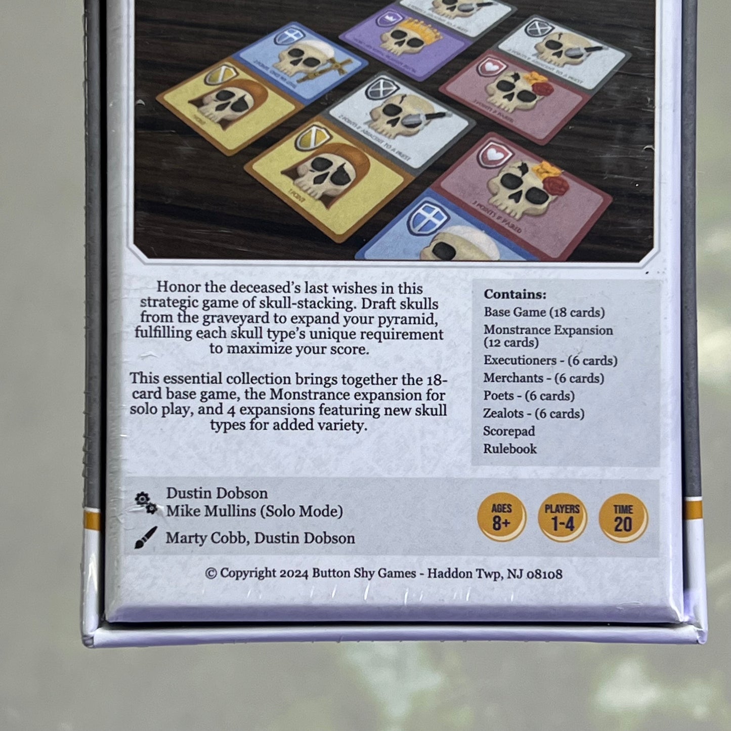 ZA@ SKULLS OF SEDLEC 2-3 Player Card Game For Overcrowded Graveyard Skull Collector