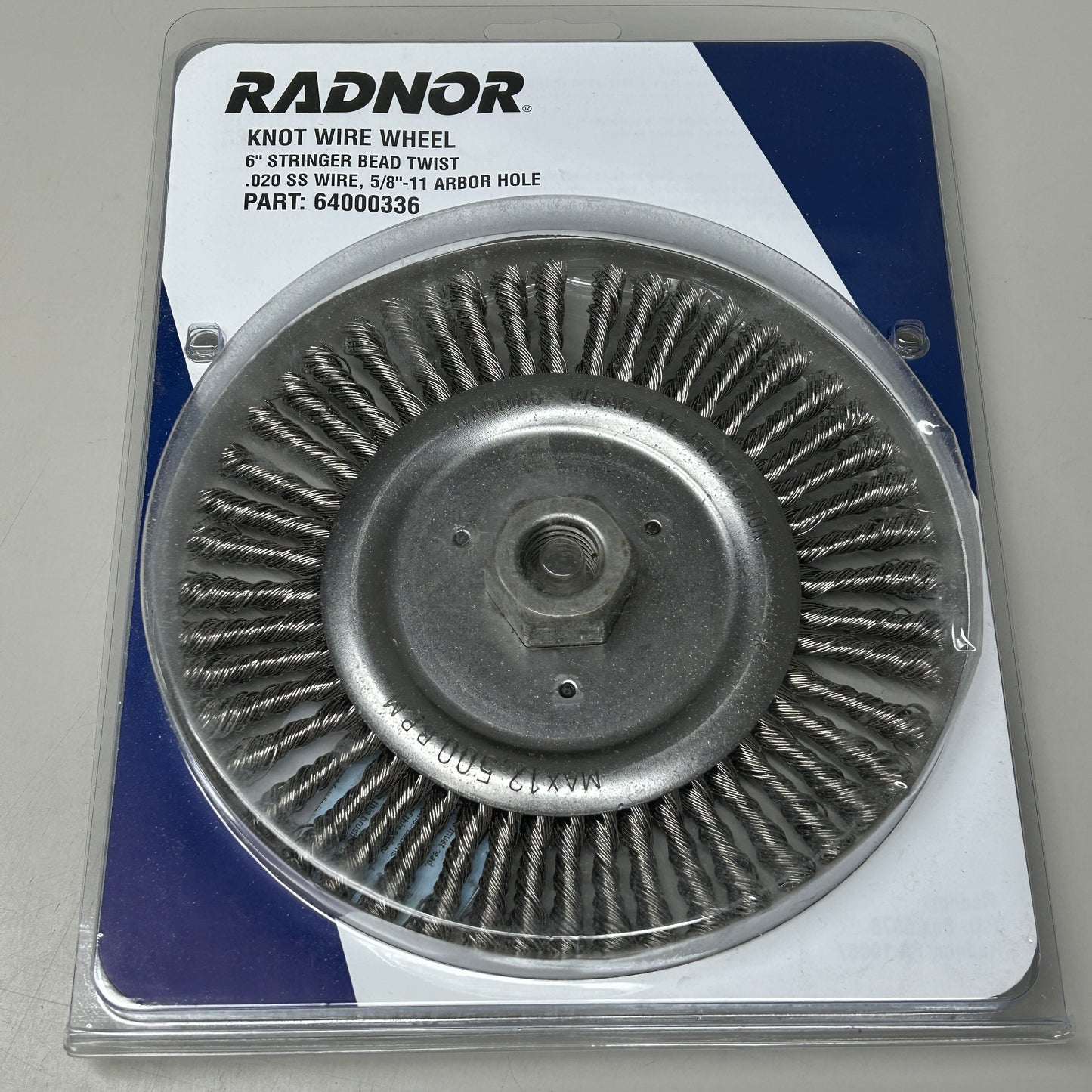 RADNOR Knot Wire Wheel 6" Stringer Bead Twist 64000336 (New)