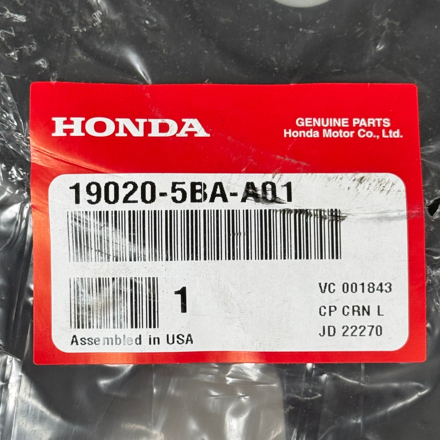 HONDA Complete Fan Blade Cooling for 2016-2021 Honda Civic OEM 19020-5BA-A01