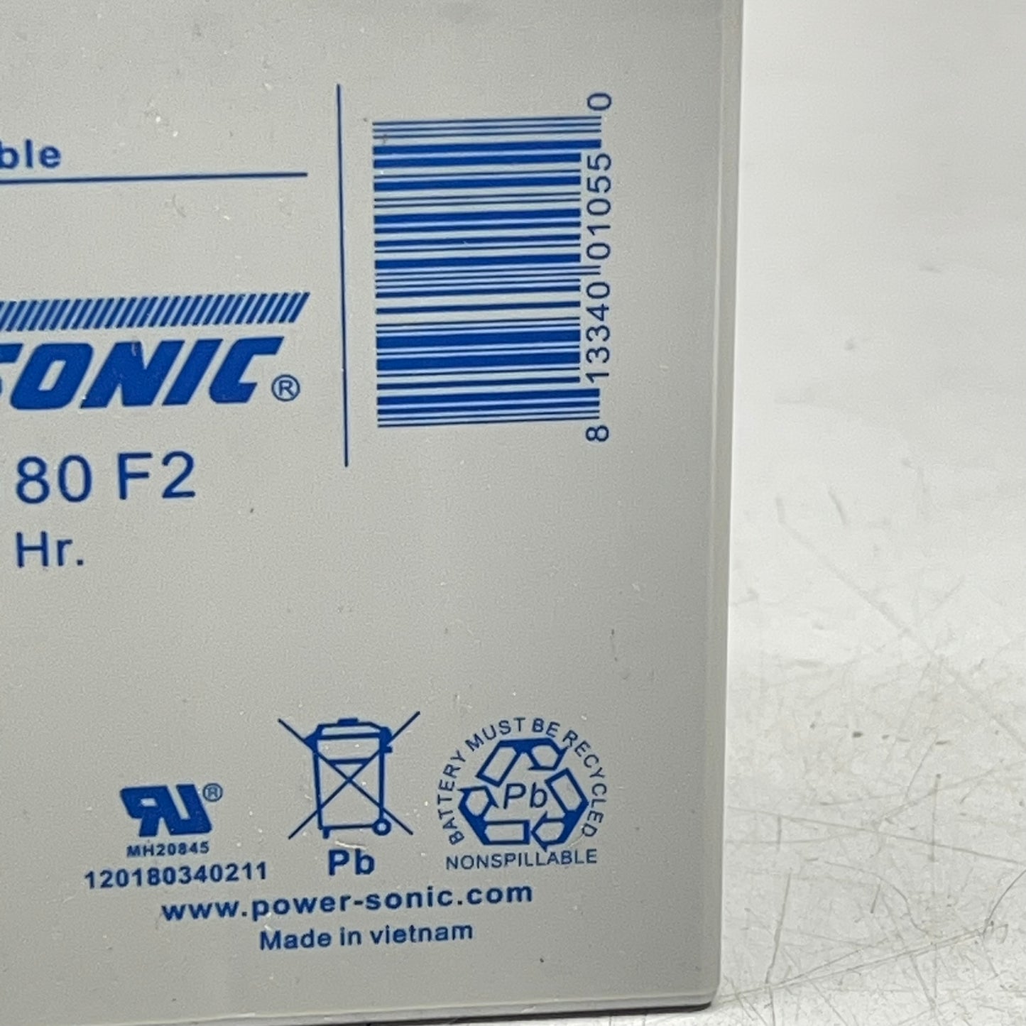POWERPSONIC Sealed Lead Acid Battery Sla Battery 12V 18Ah Grey PS-12180 F2