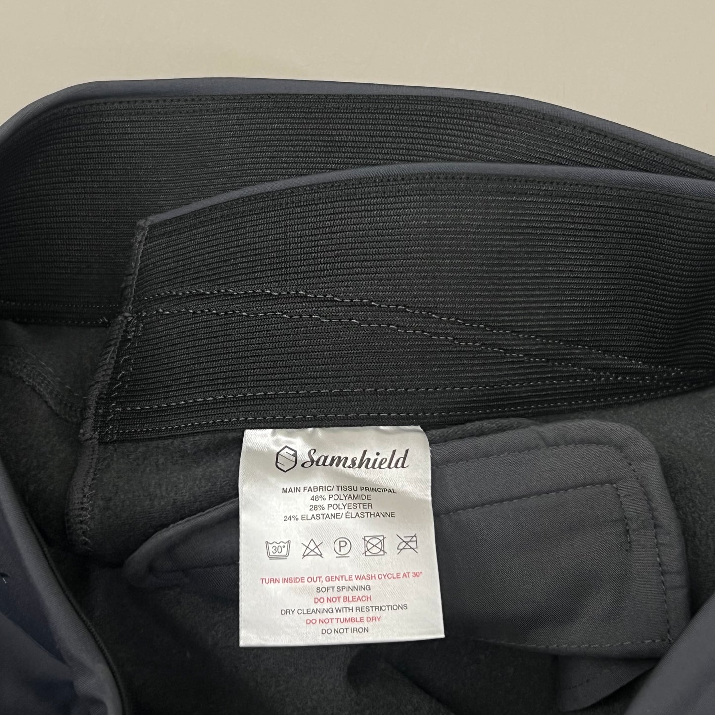 SAMSHIELD Alpha Winter Equestrian Pants Women's Sz US 26, UK 8, FR 36 Dark Shadow