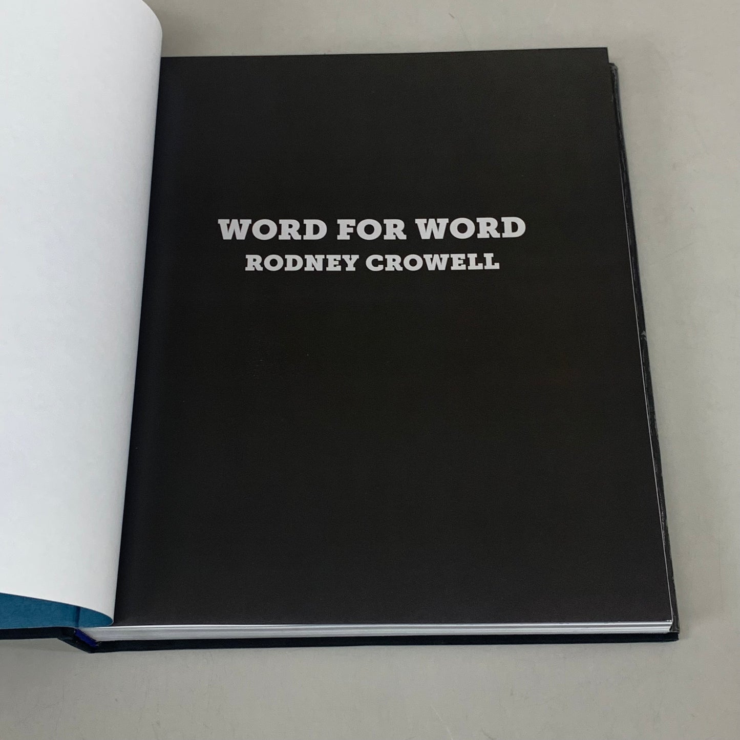 BMG Rodney Crowell Word For Word (Used Good-See Images) 248 Pages