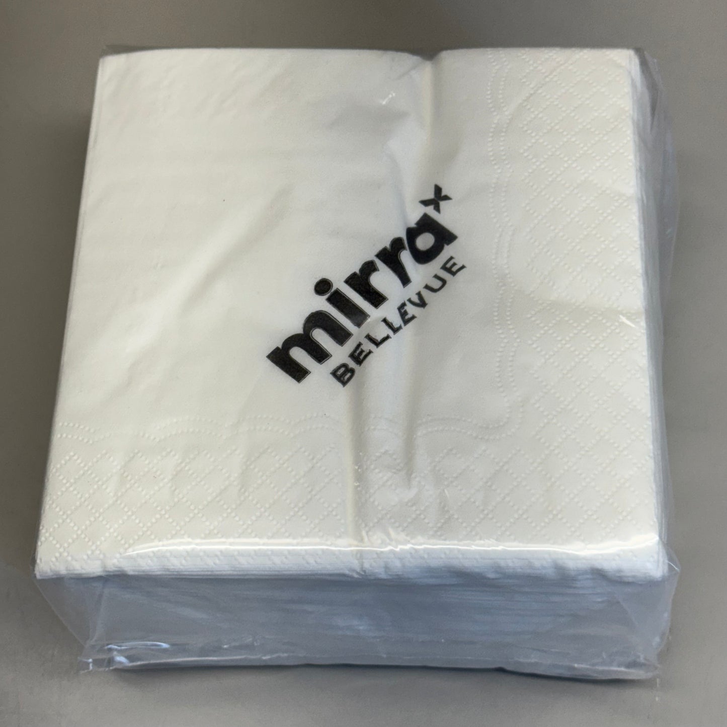 ZA@ MIRRA BELLEVUE Cocktail White Napkins (48 Pack of 100) Sz 5.5”Lx5.5”Wx3.5”H (New)