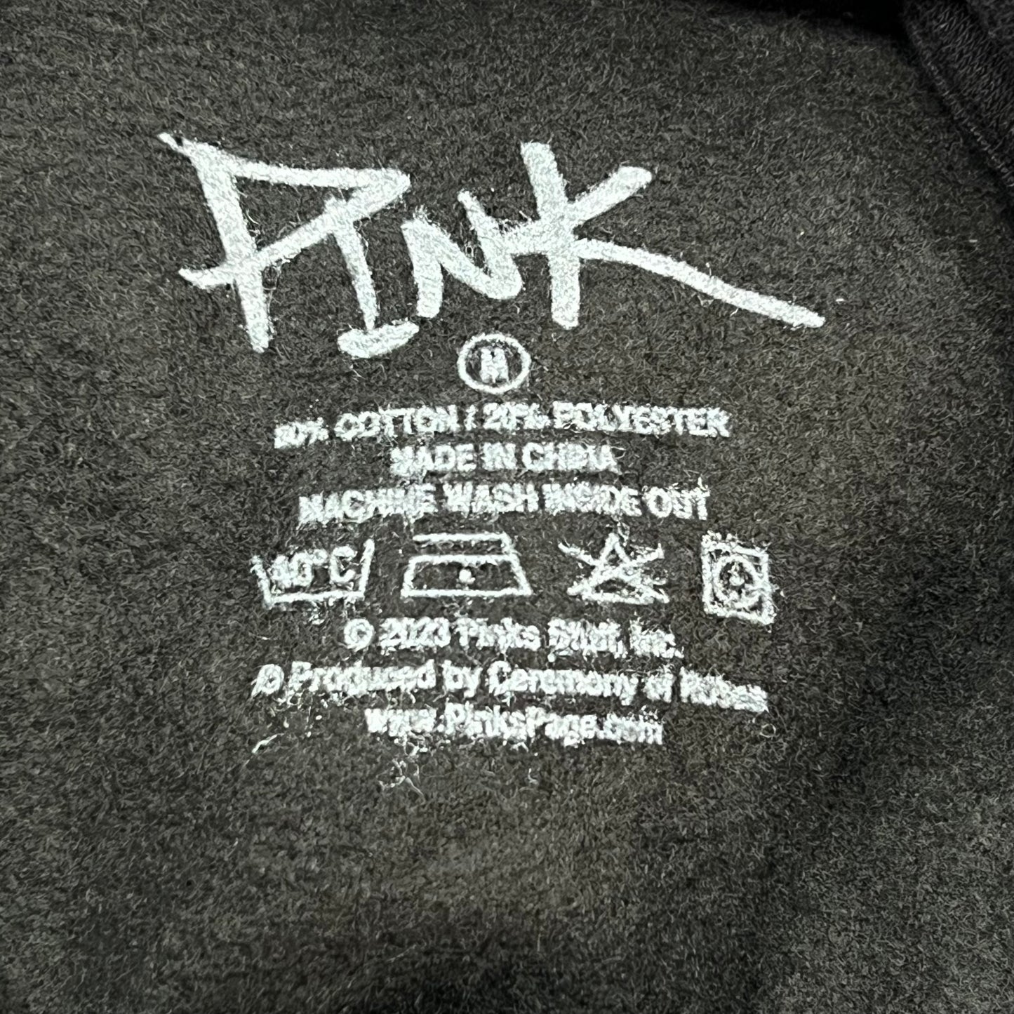 P!NK 2023 Summer Carnival Tour Concert Pull Over Hoodie Women's Sz M Black