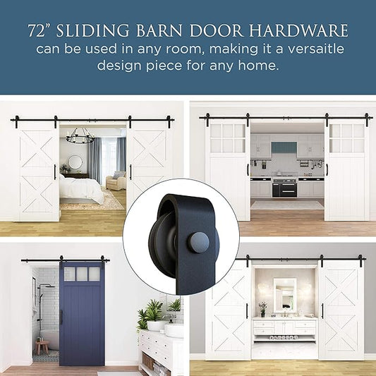 NATIONAL HARDWARE Classic Interior Sliding Barn Door Kit 72-Inches Matte Black N700-003