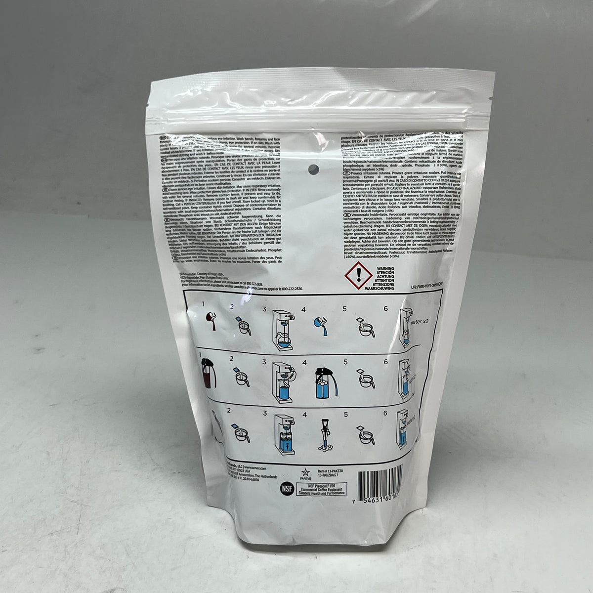 ZA@ URNEX (5 PACK) Coffee Equipment Cleaner 0.75 oz. White 26O0927