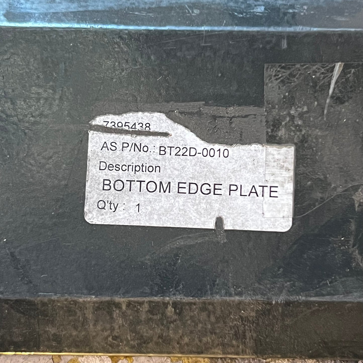 ZA@ BOBCAT Bottom Edge Plate Sz 48"L x 4.5"W, BT22D-0010