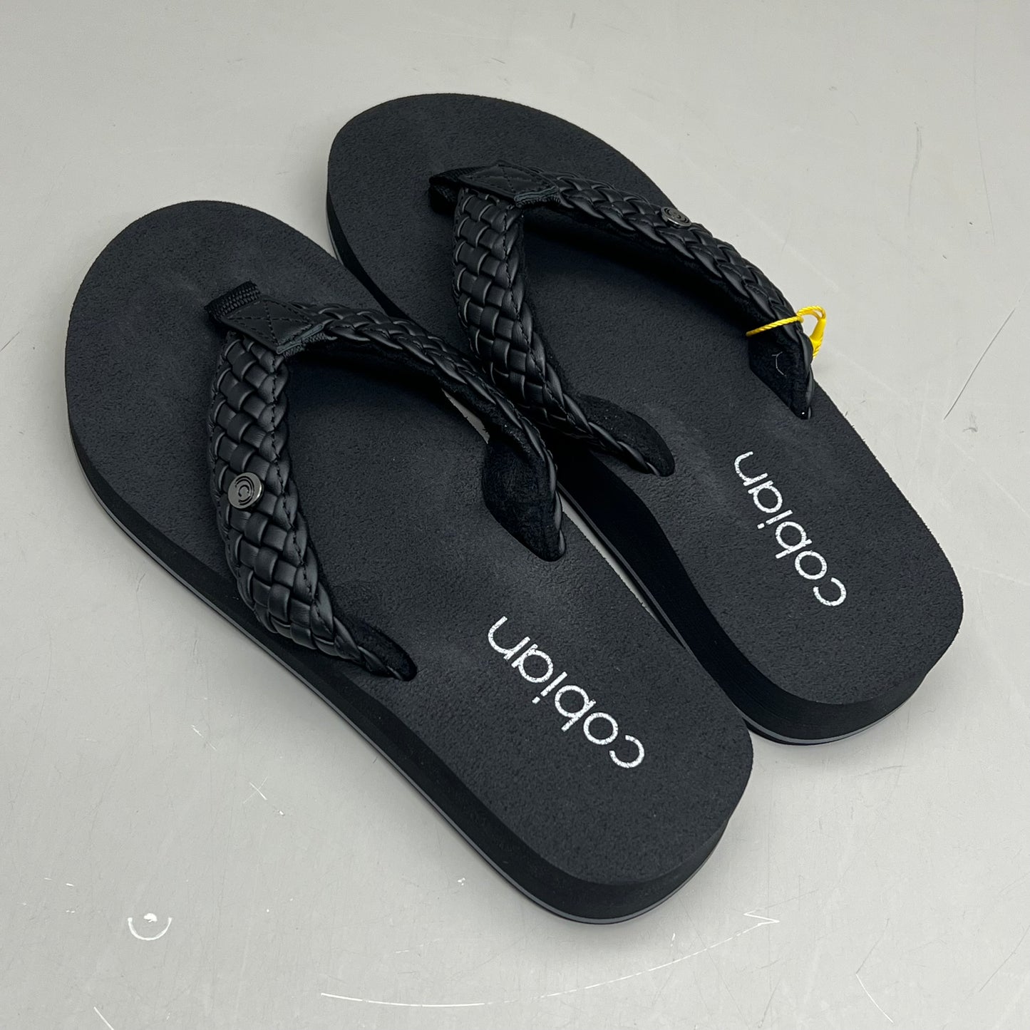 COBIAN Braided Bounce Synthetic Leather Sandals Women's Sz 10 EU 41 Black BRB10-001-10