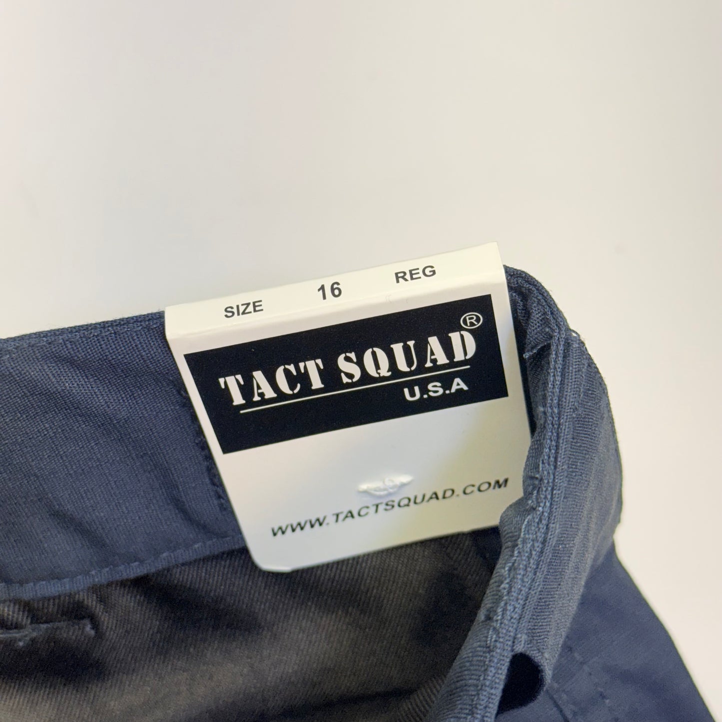 TACT SQUAD Tact Stretch Mini Ripstop Trouser Poly/Cotton Men's Sz 16 Dk Navy T7511