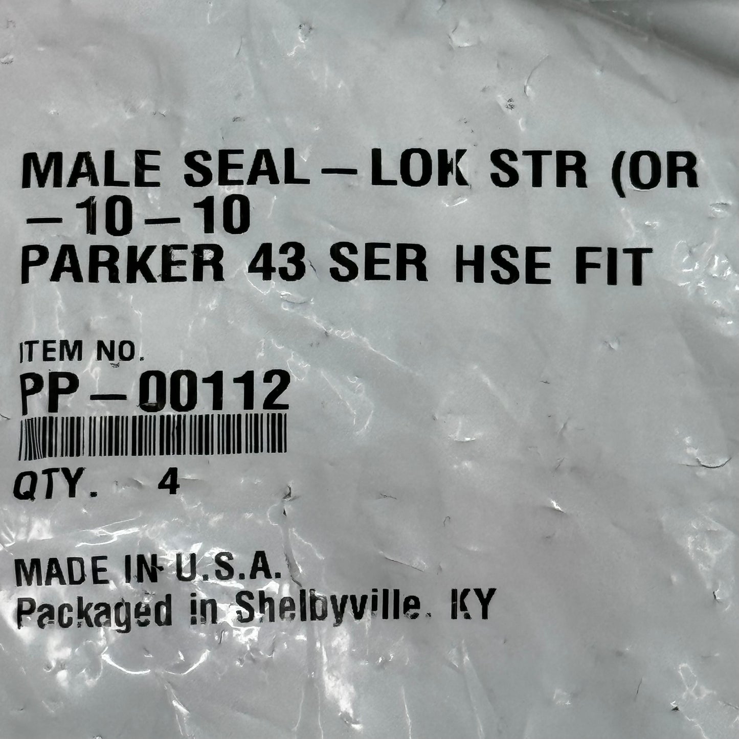 PARKER (4 PACK) Hose Fitting Male Seal-LOK Straight 3" Steel PP-00112