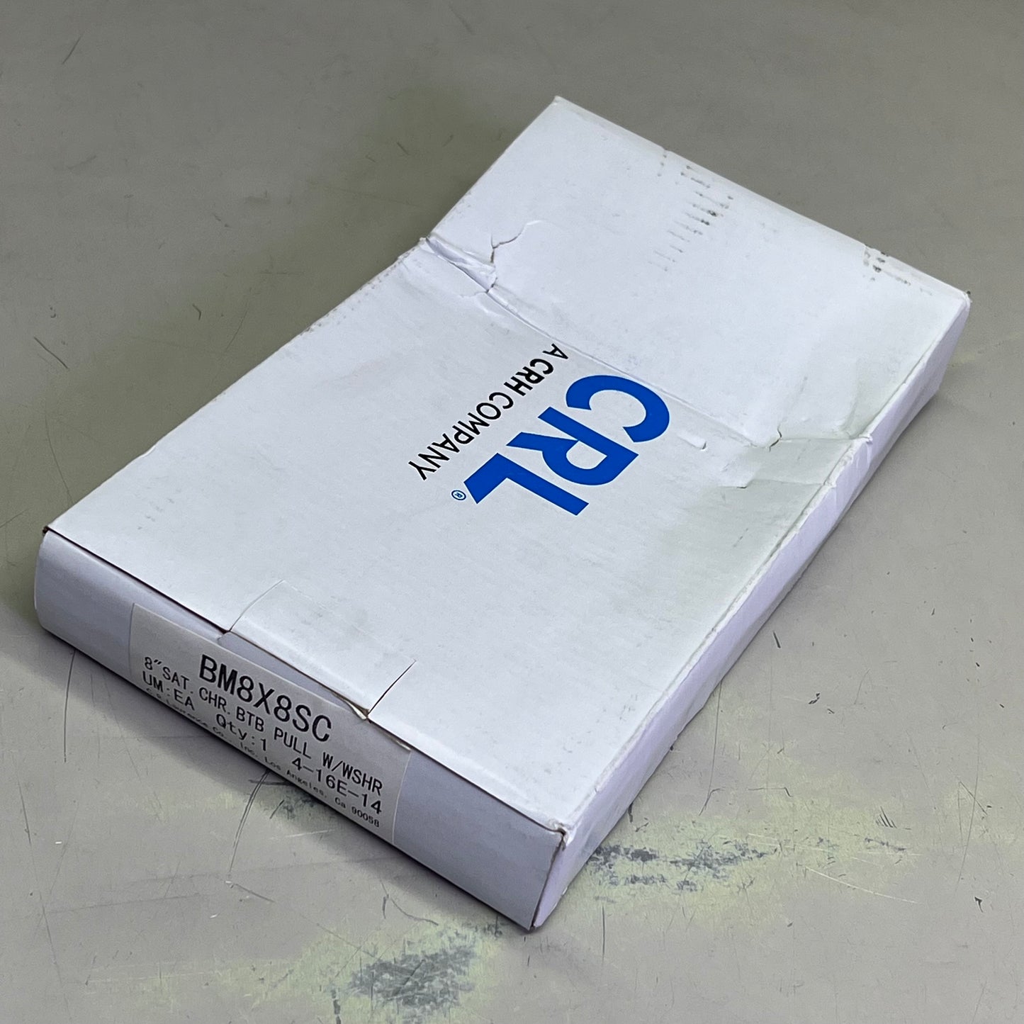 CRL Shower Pull Handle BM Series & Hinges Kit Satin Chrome BM8X8SC/GEN037SC